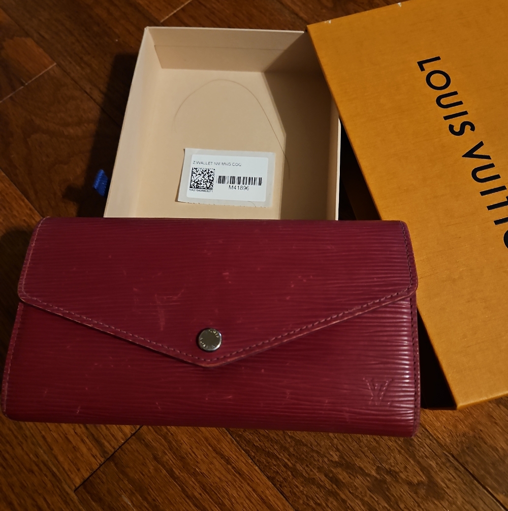 Louis Vuitton Epi Leather Long Wallet - Wine